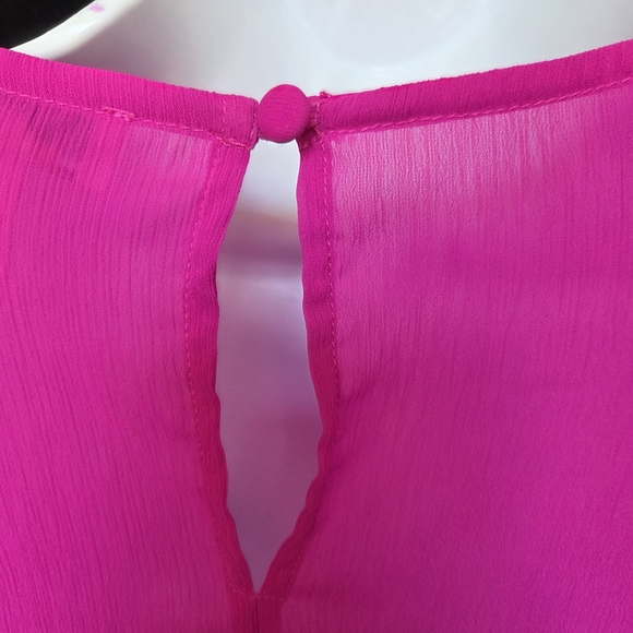 Flying Tomato Women's Medium Shirt Pink Long Peasant Sleeve - Picture 3 of 8